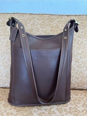 Vintage coach slim duffle sac mahogany leather, style 9060 made in 1999